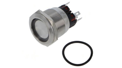 Przełącznik wandaloodporny Poz: 2 SPDT 5A/250VAC IP65 ON-ON MP22SLRINRG024S5