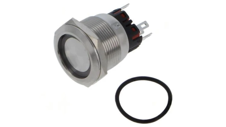 Przełącznik wandaloodporny Poz: 2 SPDT 5A/250VAC IP65 ON-ON MP22SLRINRG024S5