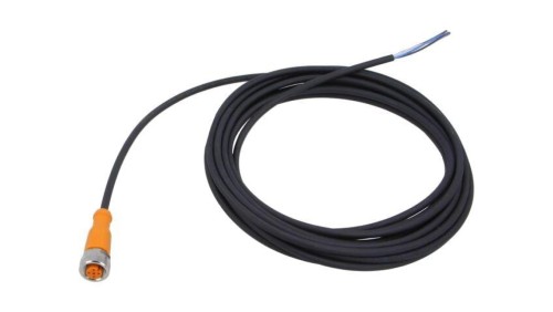 Przewód z gniazdem Złącze: M12 Gniazdo (proste, 4-PIN) Przewód 5m IP65/IP67/IP68/IP69K Styki pozłacane, Bezhalogenowy EVC002