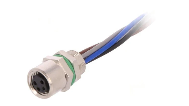 Złącze M8 żeńskie PIN: 5 30V IP67 na panel,nakrętka od tyłu PXMBNI08FPF05BFL001