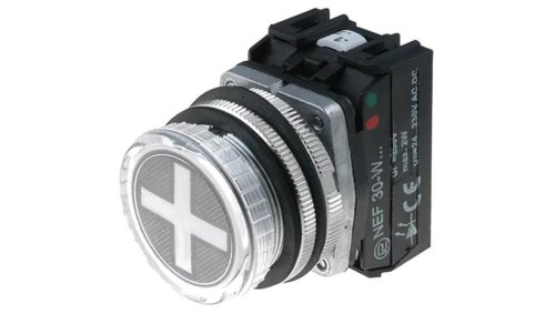 Wskaźnik położenia, czerwony/zielony, 30mm, IP65 NEF30-WPCZ 24-230V AC/DC