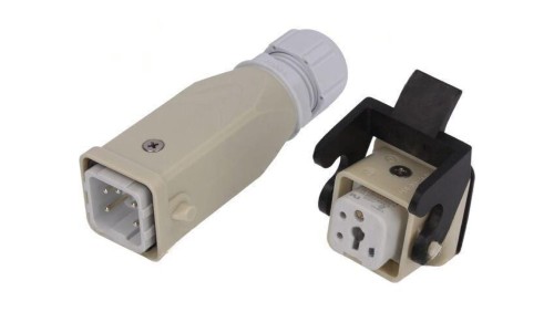 Złącze HDC męskie + żeńskie 10A 400V -PIN 5 4+PE rozmiar A3 C14610E0049224