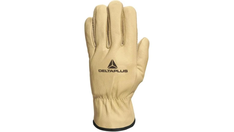 Rękawice ze skóry licowej bydlęcej wodoodporne dłoń ze skóry licowej bydlęcej odwróconej kolor wielbłądzi rozmiar 10 MAINFIB49