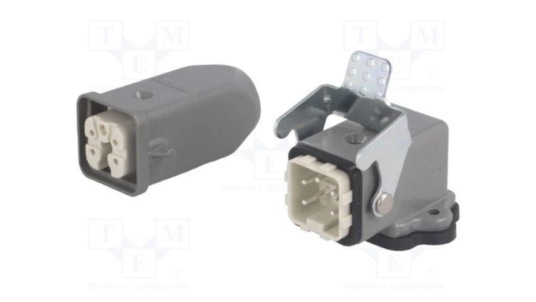 Złącze HDC męskie + żeńskie GWconnect PIN 5 10A 400V 4+PE 93603-0029