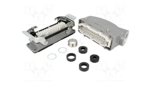 Złącze HDC męskie + żeńskie GWconnect PIN 24 16A 500V 24+PE 93603-0090