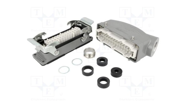 Złącze HDC męskie + żeńskie GWconnect PIN 24 16A 500V 24+PE 93603-0090