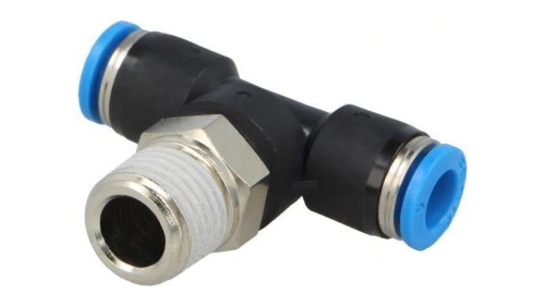 Trójnik wtykowa -0,95-6bar polimer Gwint R 1/4 6mm -10-80C 153108