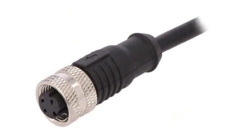 Złącze M12 wtyk żeńskie PIN: 4 proste kod D-Ethernet 4A 250V PXPTPU12FBF04DCL010PUR