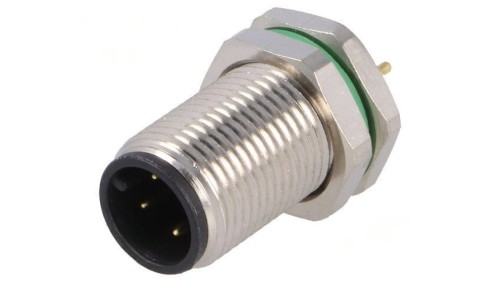 Złącze M12 gniazdo PIN: 4 męskie 250V proste IP67 THT 4A PXMBNI12RPM04APCM12