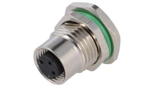 Złącze M12 gniazdo PIN: 4 żeńskie 250V proste IP67 THT 4A PXMBNI12RPF04DPCPG9