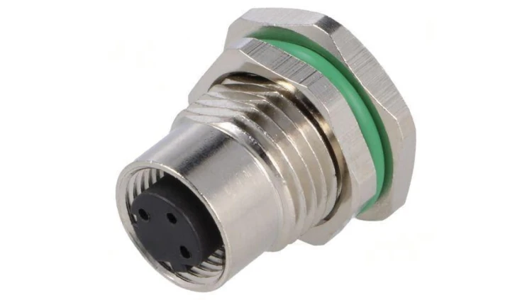 Złącze M12 gniazdo PIN: 4 żeńskie 250V proste IP67 THT 4A PXMBNI12RPF04DPCPG9