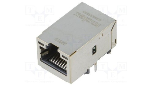 Złącze RJ45 gniazdo MXMag PIN 8 Kat 5 ekranowane z diodą LED 93463-5206