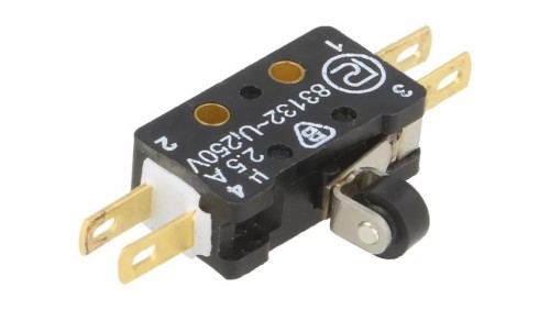 Mikroprzełącznik SNAP ACTION ON-(ON), 2,5A/250VAC 0,3A/220VDC 83 132 S54 KR-9,3