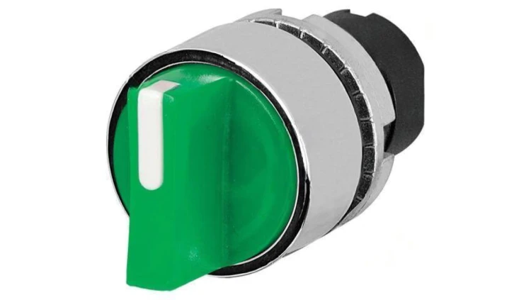 Przełącznik obrotowy 22mm Poz.stab 1 zielony IP65 wystający 46-2W44.3CM0.001