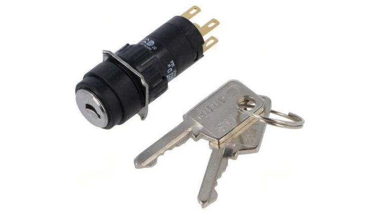 Przełącznik obrotowy z kluczem 16mm Poz.stab 2 NC + NO 51 51-235.022D
