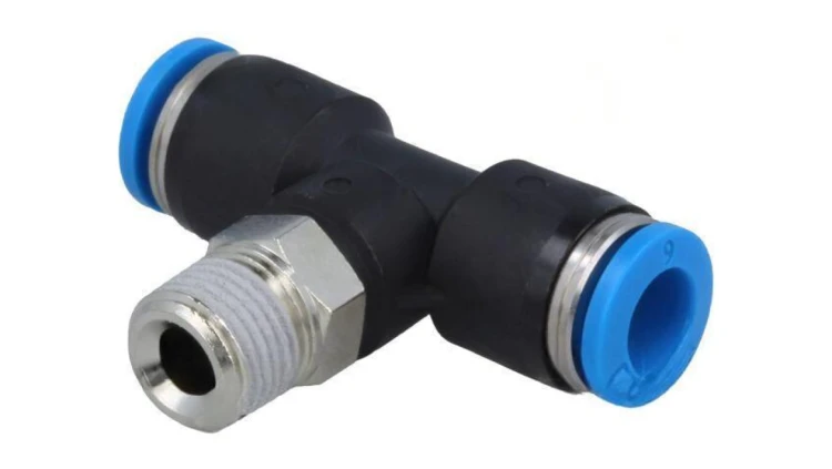 Trójnik wtykowa -0,95-6bar polimer Gwint R 1/8 6mm -10-80C 153107
