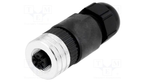 Złącze M12 wtyk PIN 5 żeńskie Micro-Change proste IP67 4A 1200710043