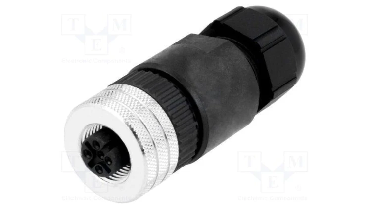 Złącze M12 wtyk PIN 5 żeńskie Micro-Change proste IP67 4A 1200710043