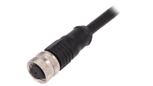 Złącze M12 wtyk żeńskie PIN: 5 proste 4A 60V IP67 przewody PXPPVC12FBF05ACL010PVC