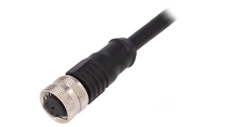 Złącze M12 wtyk żeńskie PIN: 5 proste 4A 60V IP67 przewody PXPPVC12FBF05ACL010PVC