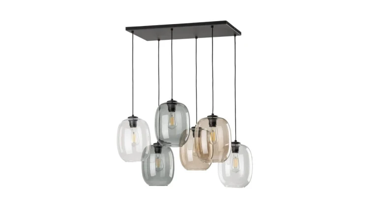 Lampa wisząca na prostokątnej rozecie ELIO 5974 6xE27 TK Lighting