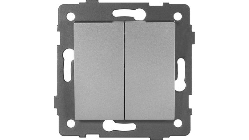 Łącznik schodowy podwójny MODERN-Q, 10AX-250V~, szary