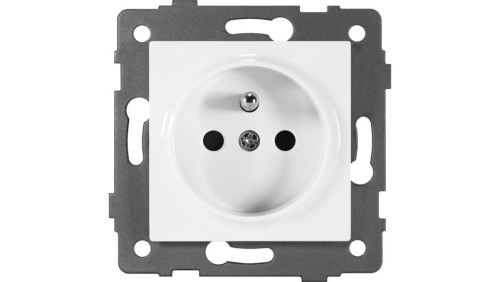 Gniazdo pojedyncze 2P+Z MODERN-Q, 16A-250V~, białe