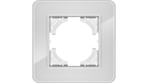 Ramka pojedyncza MODERN-Q, białe szkło (linia Crystal)