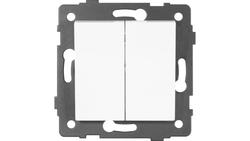 Łącznik schodowy podwójny MODERN-Q, 10AX-250V~, biały