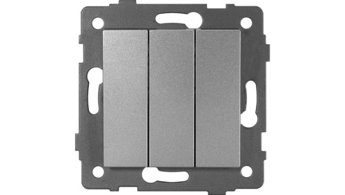 Łącznik potrójny MODERN-Q, 10AX-250V~, szary