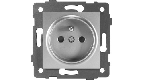Gniazdo pojedyncze 2P+Z MODERN-Q, 16A-250V~, szare