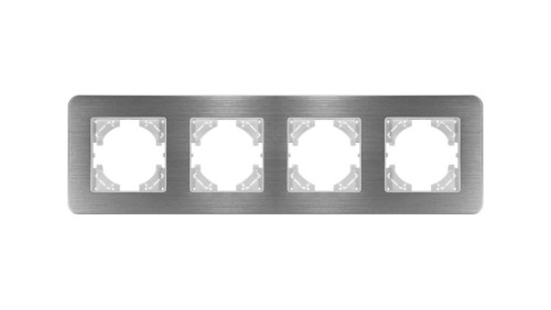 Ramka poczwórna MODERN-Q, aluminium szczotkowane (linia Alu Touch)