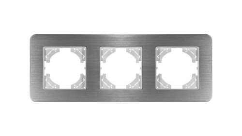 Ramka potrójna MODERN-Q, aluminium szczotkowane (linia Alu Touch)