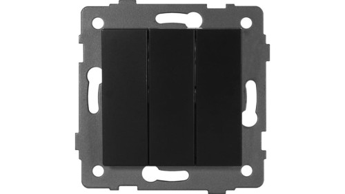 Łącznik potrójny MODERN-Q, 10AX-250V~, czarny