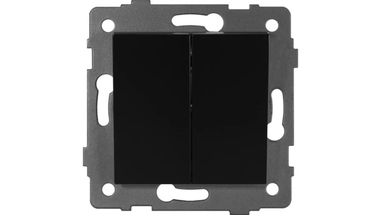 Łącznik podwójny MODERN-Q, 10AX-250V~, czarny