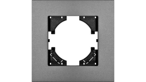 Ramka pojedyncza MODERN-Q, szare aluminium gładkie (linia Alu Pure)