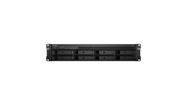 Synology RS1221RP+ 8-zatokowy serwer NAS, AMD Ryzen, 4GB RAM, 4x 1GbE RJ-45, RP, RACK 2U