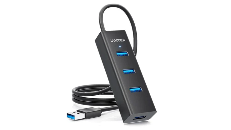 Unitek Aktywny hub USB-A 5Gbps, 4 porty USB-A
