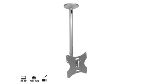 Uchwyt do telewizora sufitowy 23-42cali 62,5-87,5cm 30kg srebrny MC-504AS