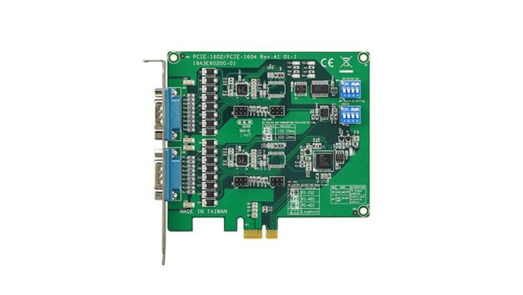 2-portowa RS-232/422/485 PCIe Karta komunikacyjna z zabezpieczeniem przeciwprzepięciowym PCIE-1602B-AE