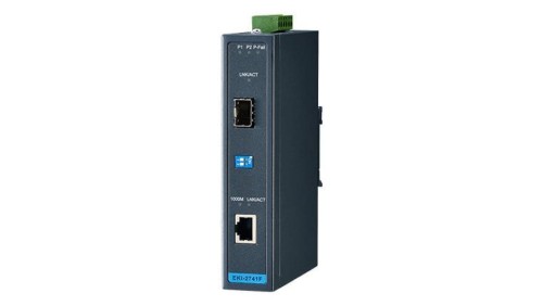 Gigabitowy media konwerter 1TX RJ45+1 SFP slot EKI-2741F-BE