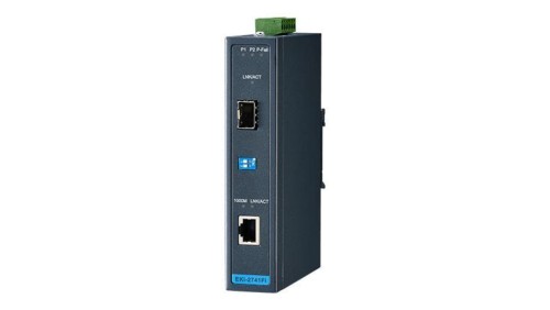 Gigabitowy media konwerter 1TX RJ45+1 SFP slot o szerokim zakresie temperatur EKI-2741FI-BE