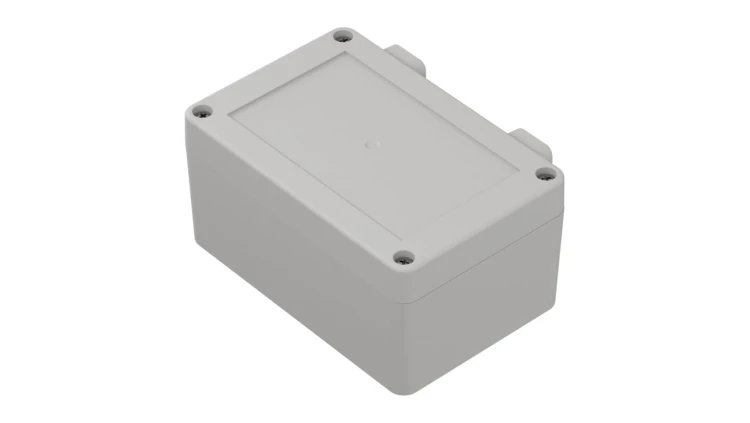 ZP120.80.60 SET2 PC - Obudowa plastikowa ZP120.80.60 set2 jasny dół - bezbarwna góra z tulejkami mosiężnymi PC