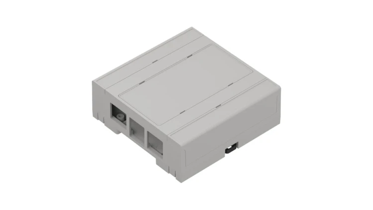 IOT.ZD3005 Pi4J ABS V0 - Obudowa modułowa na szynę iot.ZD3005 pi4 jasna ABS V0