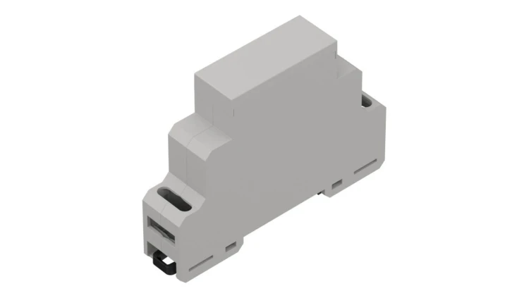 ZD1001J-A0 ABS V0 - Obudowa modułowa na szynę ZD1001-a0 jasna ABS V0