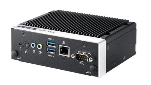 Intel Atom E3940 F1 QC 1.6GHz 2HDMI 62368 adp. ARK-1124H-S6A3