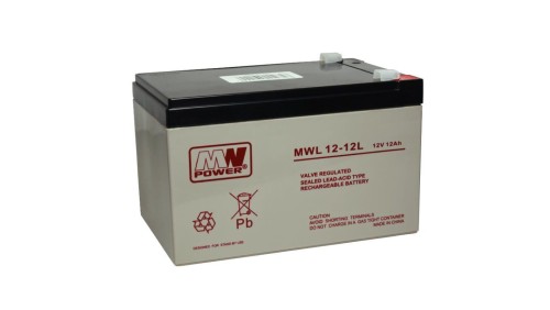 Akumulator 12Ah 12V AGM 10-12 lat 151*98*100 (T2-szeroki) MWL 12-12L MW Power