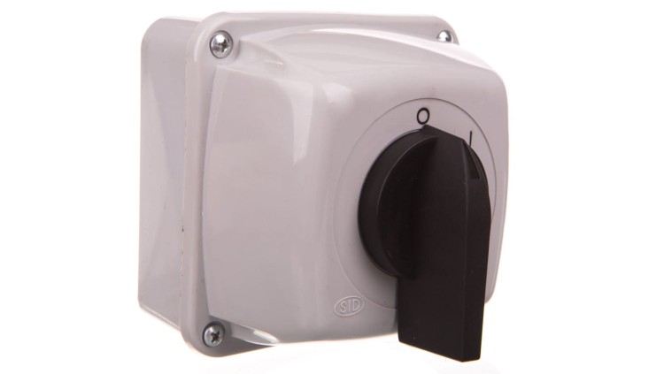 Łącznik krzywkowy 0-1 25A w obudowie IP65 ŁUK 25-13 922506