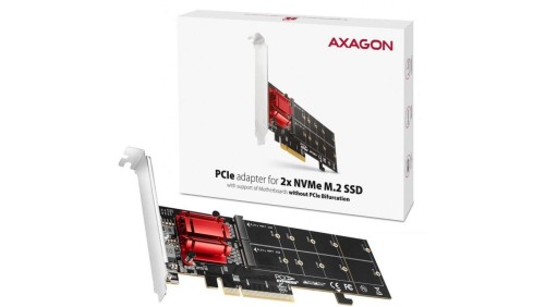 Adapter Axagon PCEM2-ND PCIe 2x NVME M.2