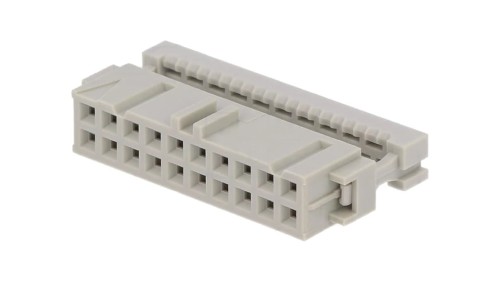 Wtyk IDC żeńskie 20-pin na taśmę 1,27mm R.styków 2,54mm 2-215882-0